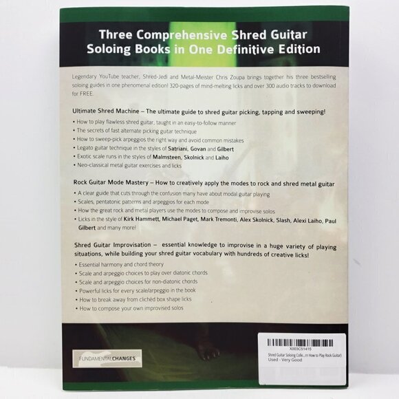 Shred Guitar Soloing Compilation Three Comprehensive Books in One Zoupa Book - Picture 2 of 8
